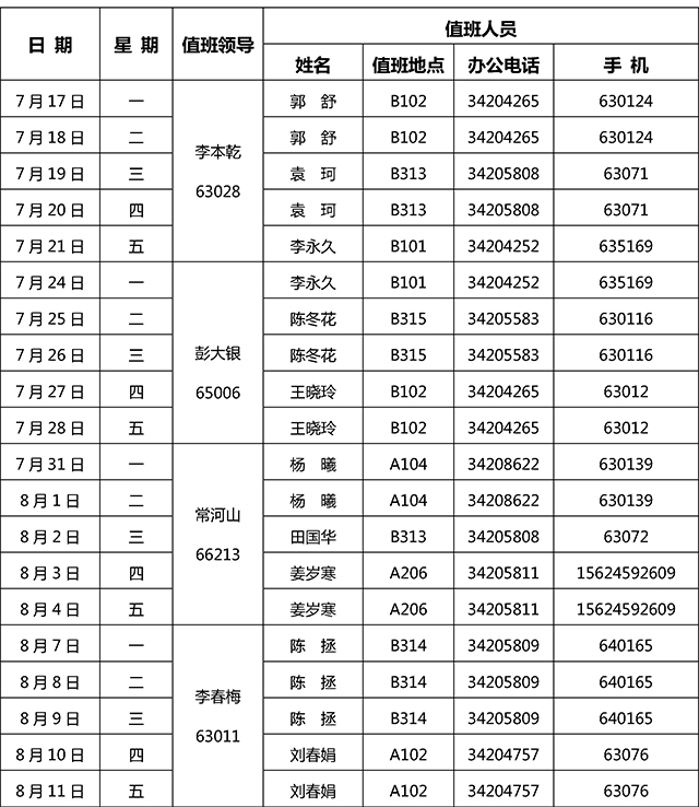 bat365中文官方网站2023年暑假值班表-1.jpg